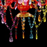 Lustră Cristal Artificial pentru 5 becuri Multicoloră Lustră Cristal Artificial pentru 5 becuri Multicoloră