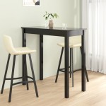 vidaXL Masă de bar MDF, negru, 115x55x107 cm vidaXL Masă de bar MDF, negru, 115x55x107 cm