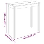 vidaXL Masă de bar MDF, negru, 115x55x107 cm vidaXL Masă de bar MDF, negru, 115x55x107 cm
