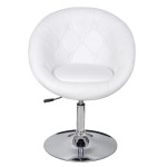 vidaXL Scaun de bar, alb, piele ecologică vidaXL Scaun de bar, alb, piele ecologică