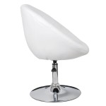 vidaXL Scaun de bar, alb, piele ecologică vidaXL Scaun de bar, alb, piele ecologică