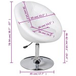 vidaXL Scaun de bar, alb, piele ecologică vidaXL Scaun de bar, alb, piele ecologică