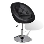 vidaXL Scaun de bar, negru, piele ecologică vidaXL Scaun de bar, negru, piele ecologică