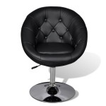 vidaXL Scaun de bar, negru, piele ecologică vidaXL Scaun de bar, negru, piele ecologică