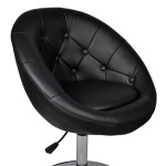 vidaXL Scaun de bar, negru, piele ecologică vidaXL Scaun de bar, negru, piele ecologică