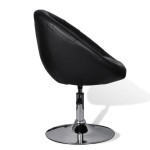 vidaXL Scaun de bar, negru, piele ecologică vidaXL Scaun de bar, negru, piele ecologică