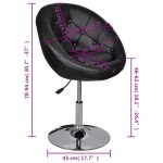 vidaXL Scaun de bar, negru, piele ecologică vidaXL Scaun de bar, negru, piele ecologică