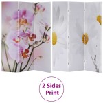 vidaXL Paravan de cameră pliabil, 120 x 170 cm, flori vidaXL Paravan de cameră pliabil, 120 x 170 cm, flori