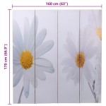 vidaXL Paravan de cameră pliabil, 160 x 170 cm, flori vidaXL Paravan de cameră pliabil, 160 x 170 cm, flori