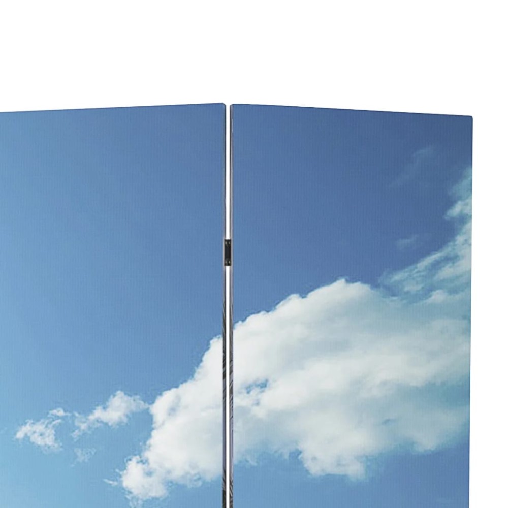 vidaXL Paravan de cameră pliabil, 217 x 170 cm, plajă