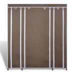 vidaXL Dulap material textil compartimente și tije 45x150x176 cm maro vidaXL Dulap material textil compartimente și tije 45x150x176 cm maro