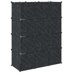 vidaXL Dulap modular cu 9 compartimente, 109x36,5x143 cm, negru și alb vidaXL Dulap modular cu 9 compartimente, 109x36,5x143 cm, negru și alb
