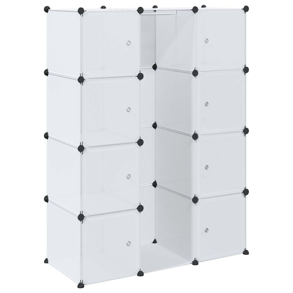 vidaXL Dulap modular cu 9 compartimente, 109x36,5x143 cm, alb