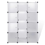 vidaXL Dulap modular cu 9 compartimente, 109x36,5x143 cm, alb vidaXL Dulap modular cu 9 compartimente, 109x36,5x143 cm, alb