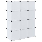 vidaXL Dulap modular cu 9 compartimente, 109x36,5x143 cm, alb vidaXL Dulap modular cu 9 compartimente, 109x36,5x143 cm, alb
