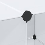 vidaXL Dulap modular cu 9 compartimente, 109x36,5x143 cm, alb vidaXL Dulap modular cu 9 compartimente, 109x36,5x143 cm, alb