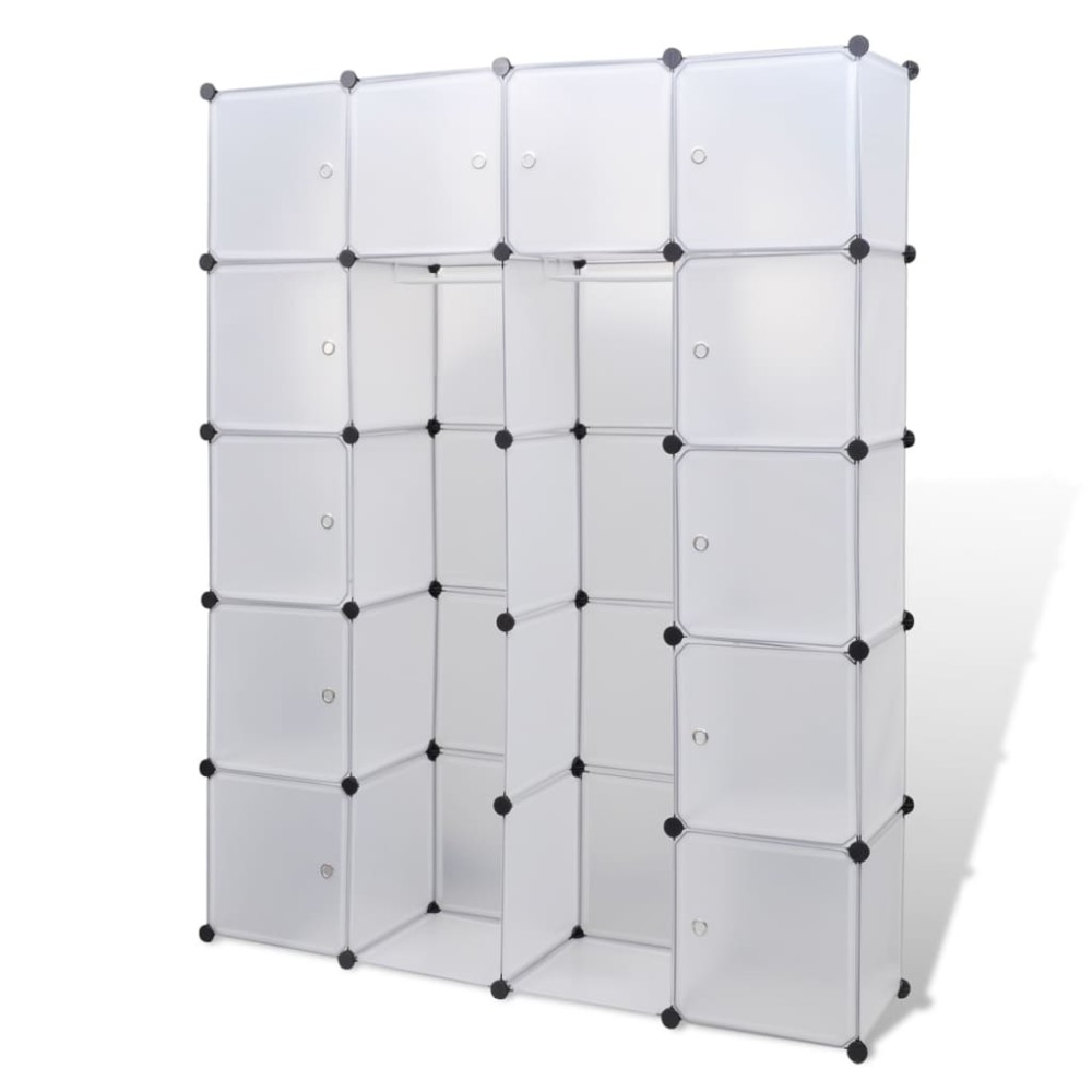 vidaXL Dulap modular cu 14 compartimente alb 37 x 146 x 180,5 cm