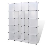 vidaXL Dulap modular cu 14 compartimente alb 37 x 146 x 180,5 cm