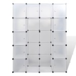 vidaXL Dulap modular cu 14 compartimente alb 37 x 146 x 180,5 cm