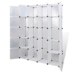 vidaXL Dulap modular cu 14 compartimente alb 37 x 146 x 180,5 cm