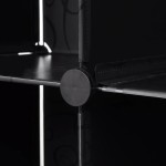 vidaXL Dulap modular cu 18 compartimente alb și negru 37x146x180,5 cm vidaXL Dulap modular cu 18 compartimente alb și negru 37x146x180,5 cm