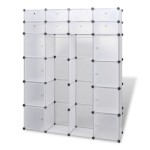 vidaXL Dulap modular cu 18 compartimente alb 37 x 146 x 180,5 cm vidaXL Dulap modular cu 18 compartimente alb 37 x 146 x 180,5 cm