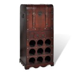 vidaXL Suport sticle vin pentru 9 sticle, lemn, spațiu de depozitare vidaXL Suport sticle vin pentru 9 sticle, lemn, spațiu de depozitare