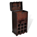 vidaXL Suport sticle vin pentru 9 sticle, lemn, spațiu de depozitare vidaXL Suport sticle vin pentru 9 sticle, lemn, spațiu de depozitare