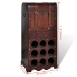 vidaXL Suport sticle vin pentru 9 sticle, lemn, spațiu de depozitare vidaXL Suport sticle vin pentru 9 sticle, lemn, spațiu de depozitare