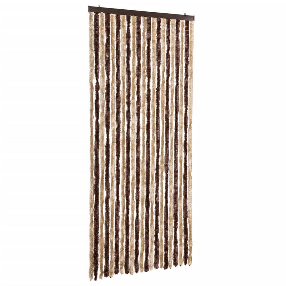 vidaXL Perdea pentru insecte, bej și maro deschis, 90x220 cm, Chenille