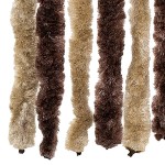 vidaXL Perdea pentru insecte, bej și maro deschis, 90x220 cm, Chenille vidaXL Perdea pentru insecte, bej și maro deschis, 90x220 cm, Chenille