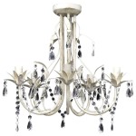 Lampă de plafon suspendată, candelabru cristal, elegant, 5 becuri Lampă de plafon suspendată, candelabru cristal, elegant, 5 becuri
