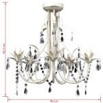 Lampă de plafon suspendată, candelabru cristal, elegant, 5 becuri Lampă de plafon suspendată, candelabru cristal, elegant, 5 becuri
