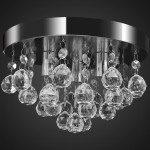 Candelabru cu cristale, design cromat Candelabru cu cristale, design cromat