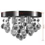Candelabru cu cristale, design cromat Candelabru cu cristale, design cromat