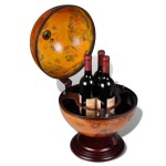 vidaXL Bar tip glob pământesc stativ sticle de vin lemn de eucalipt vidaXL Bar tip glob pământesc stativ sticle de vin lemn de eucalipt
