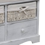 vidaXL Bancă de depozitare, alb, 62x33x42 cm, lemn de paulownia vidaXL Bancă de depozitare, alb, 62x33x42 cm, lemn de paulownia
