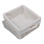 vidaXL Bancă de depozitare, alb, 62x33x42 cm, lemn de paulownia vidaXL Bancă de depozitare, alb, 62x33x42 cm, lemn de paulownia
