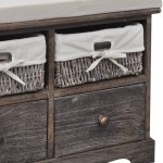 vidaXL Bancă de depozitare, maro, 62x33x42 cm, lemn de paulownia vidaXL Bancă de depozitare, maro, 62x33x42 cm, lemn de paulownia