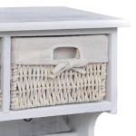 vidaXL Raft de perete, alb, 60 x 23,5 x 33 cm, lemn de paulownia vidaXL Raft de perete, alb, 60 x 23,5 x 33 cm, lemn de paulownia