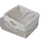vidaXL Raft de perete, alb, 60 x 23,5 x 33 cm, lemn de paulownia vidaXL Raft de perete, alb, 60 x 23,5 x 33 cm, lemn de paulownia