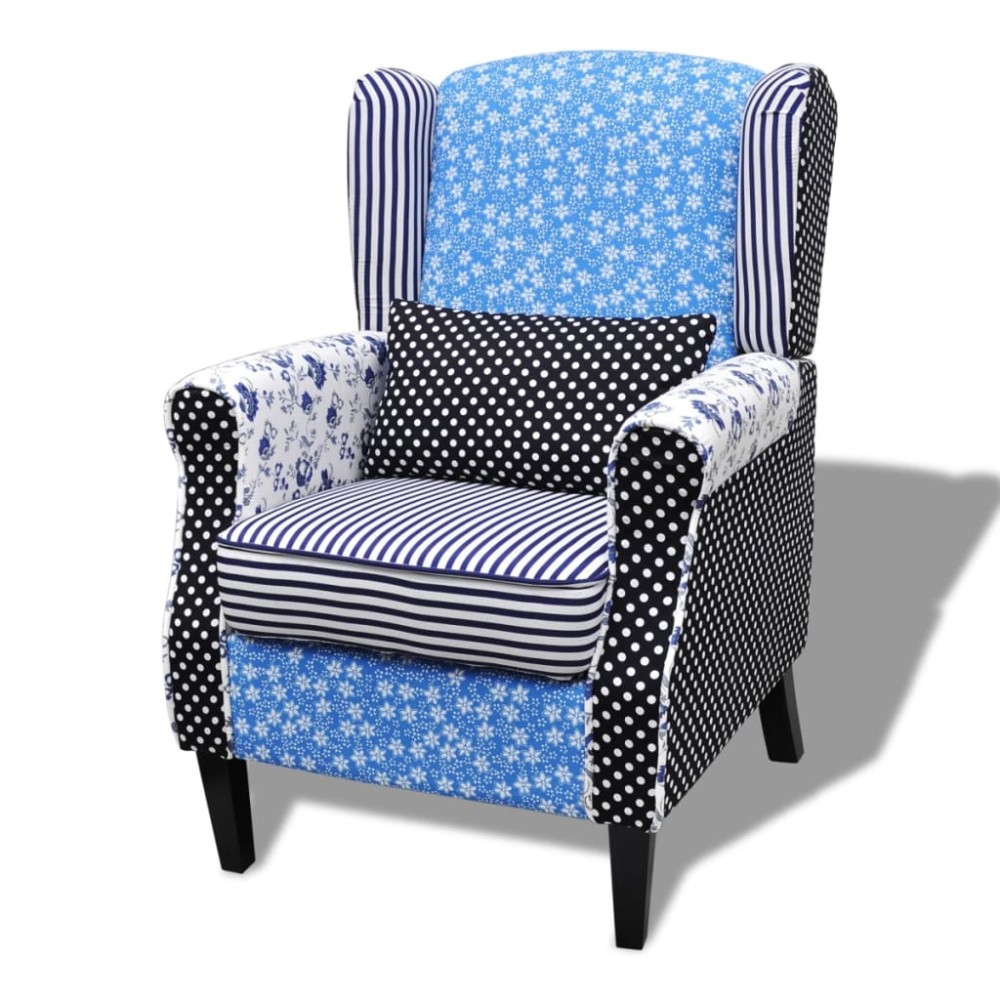 vidaXL Fotoliu, design mozaic, material textil
