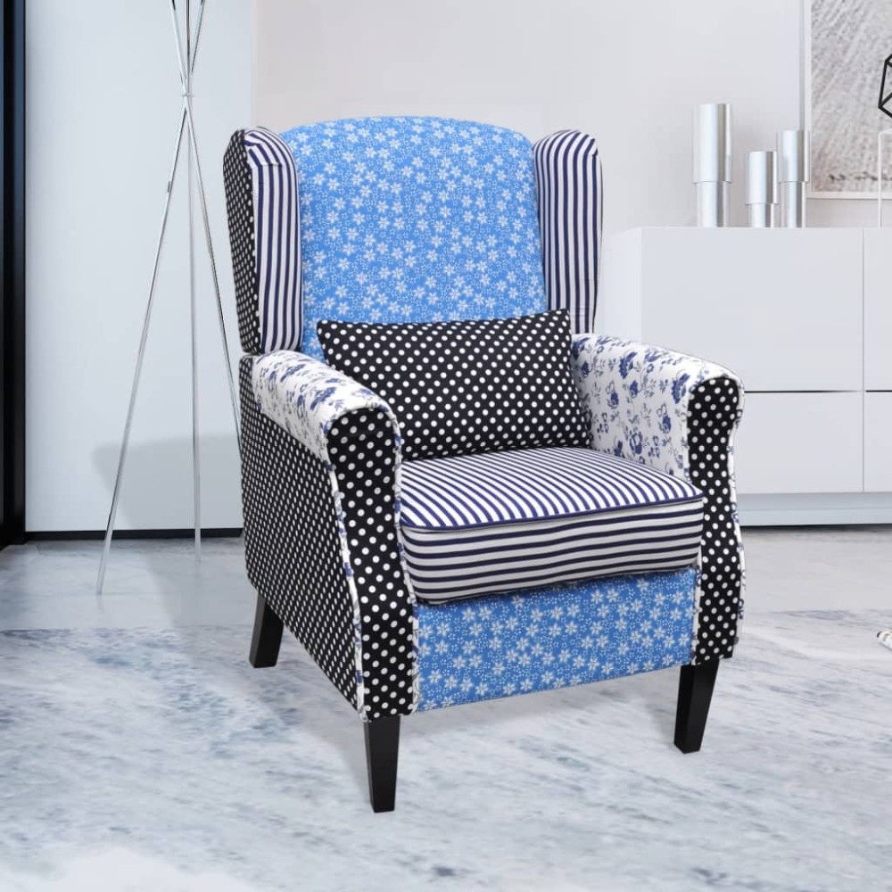vidaXL Fotoliu, design mozaic, material textil