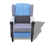 vidaXL Fotoliu, design mozaic, material textil vidaXL Fotoliu, design mozaic, material textil