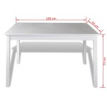 vidaXL Set mobilier de bucătărie, 5 piese, alb