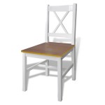 vidaXL Set mobilier de bucătărie, 5 piese, maro și alb