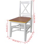 vidaXL Set mobilier de bucătărie, 5 piese, maro și alb