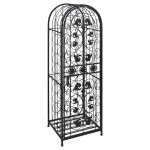 vidaXL Suport sticle de vin pentru 45 de sticle, metal