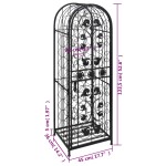 vidaXL Suport sticle de vin pentru 45 de sticle, metal