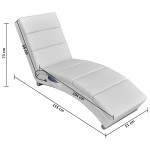 vidaXL Șezlong de masaj, alb, piele ecologică vidaXL Șezlong de masaj, alb, piele ecologică